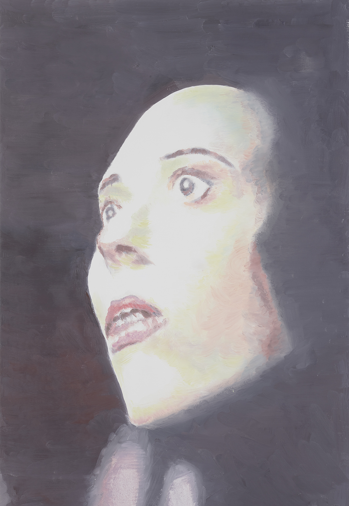 Portrait painting of a woman's face