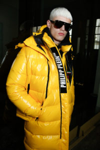 Male model waring Philipp Plein jacket