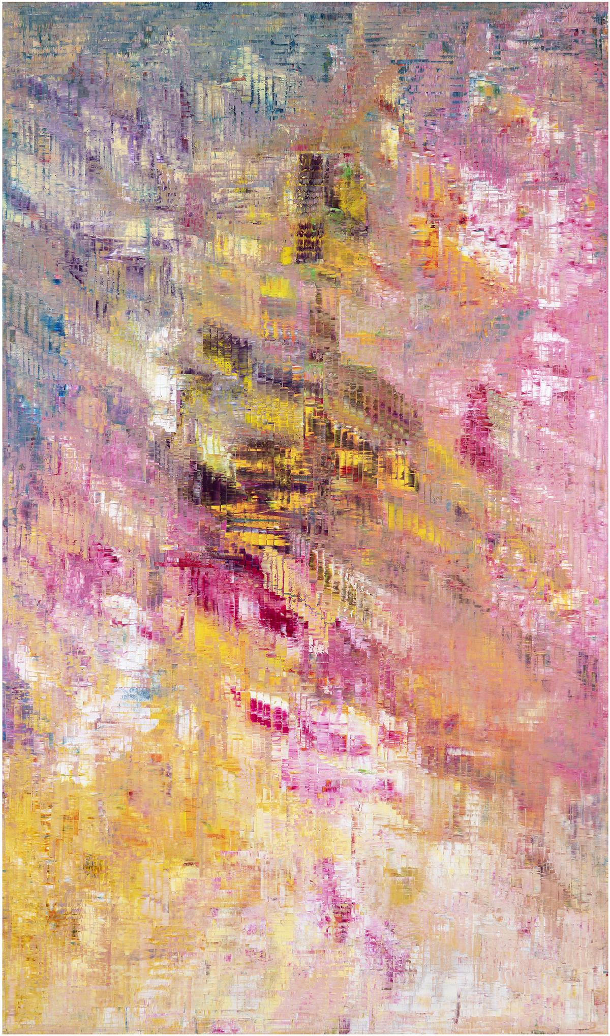 Vivid abstract pink painting