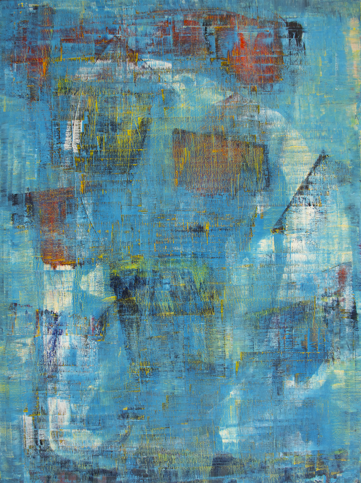Vivid blue abstract painting