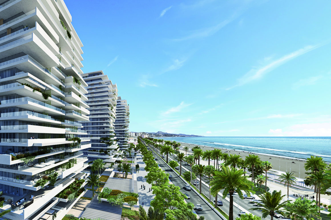 Render of luxury apartments on the beach