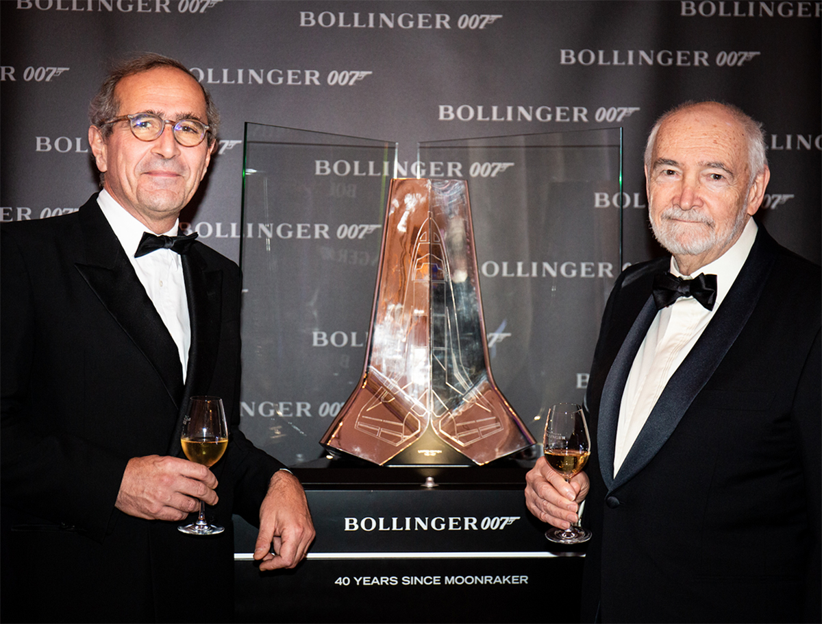 Bollinger event with men in suits