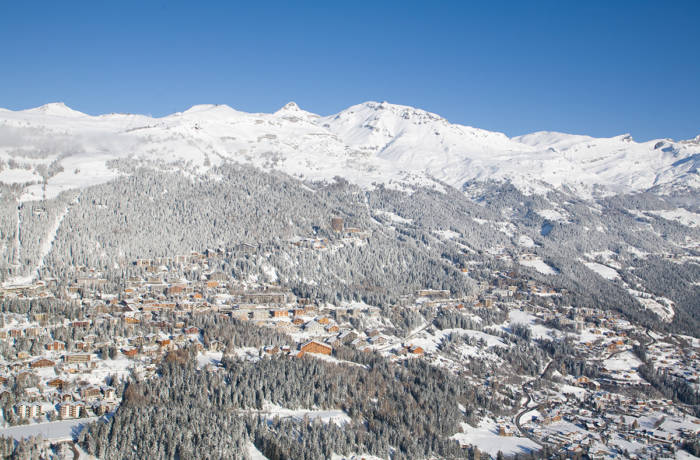 Panoramic image of alpine scene