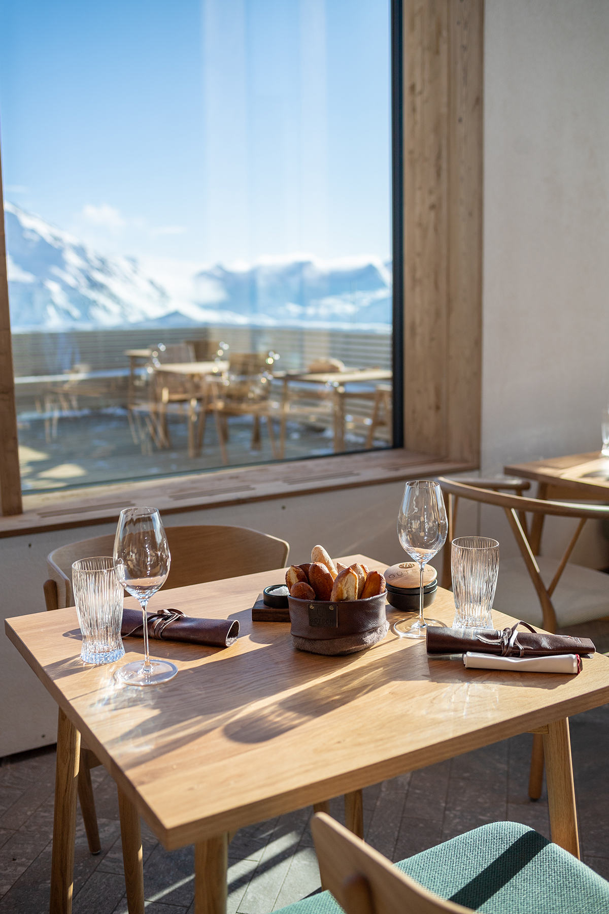 Luxurious restaurant interiors alpine