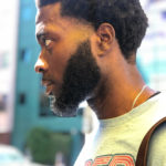 Side profile portrait of young man