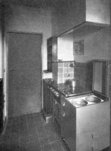 Vintage photograph of a kitchen