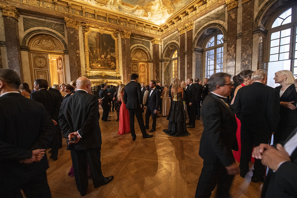 formal dance in a palace ballroom