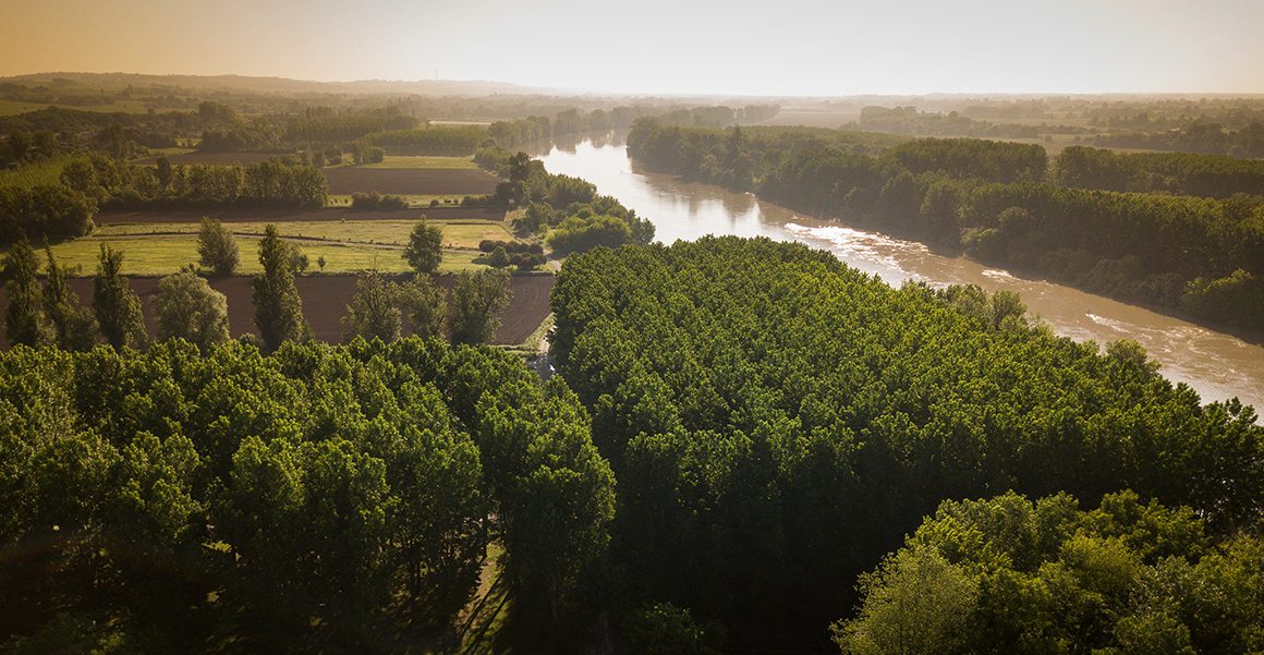Countryside landscape with river