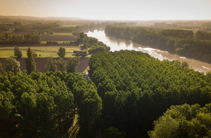 Countryside landscape with river