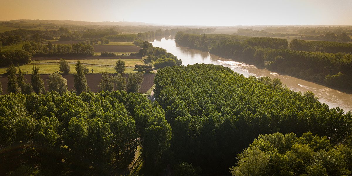 Countryside landscape with river