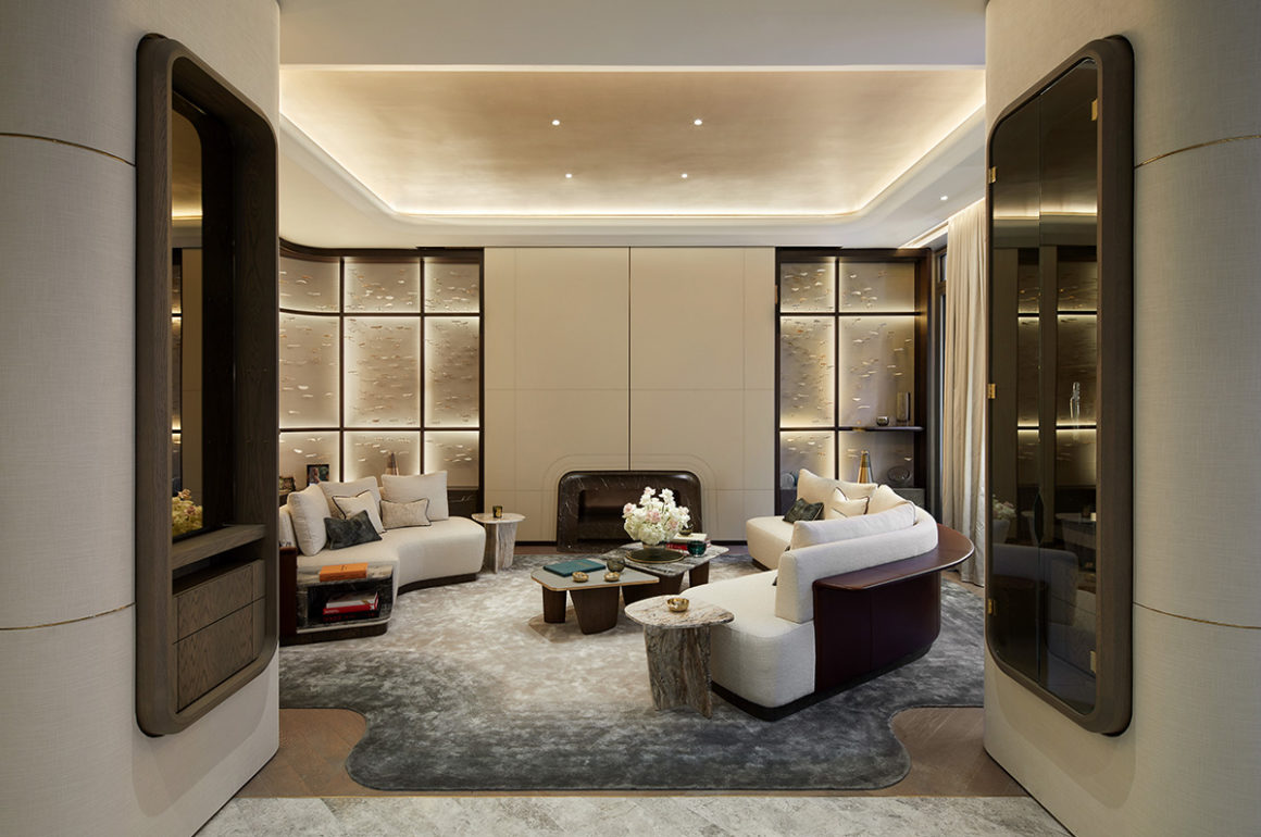 Luxurious lounge area of town house