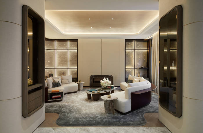 Luxurious lounge area of town house