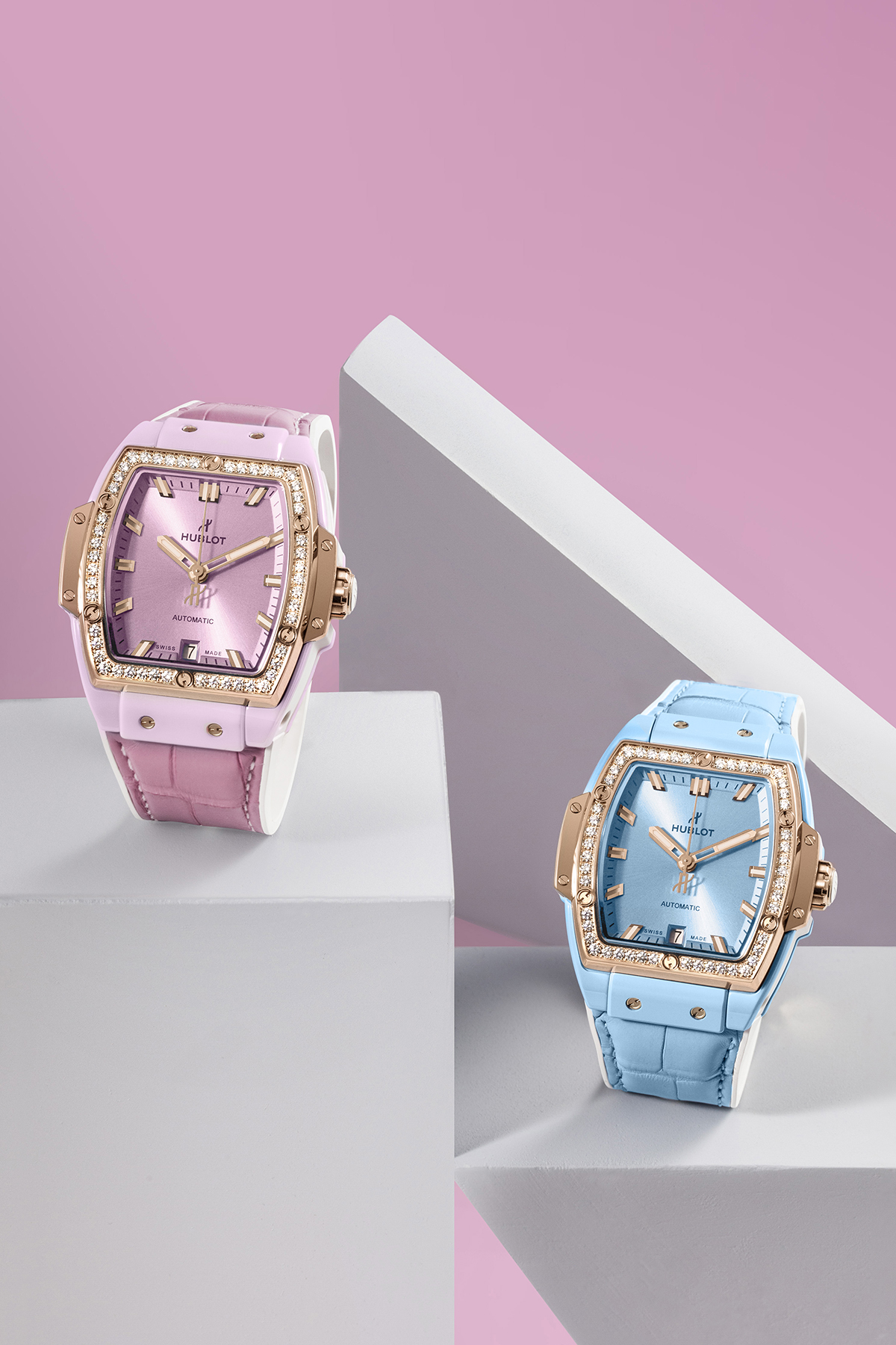 Pastel coloured watches 