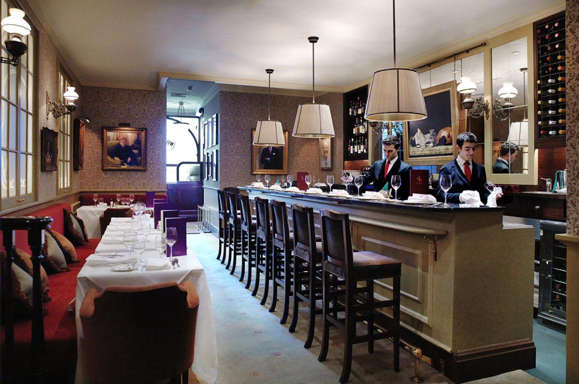 Interiors of restaurant bar