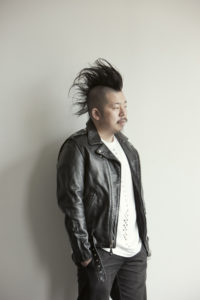 Man with Mohican hair cut