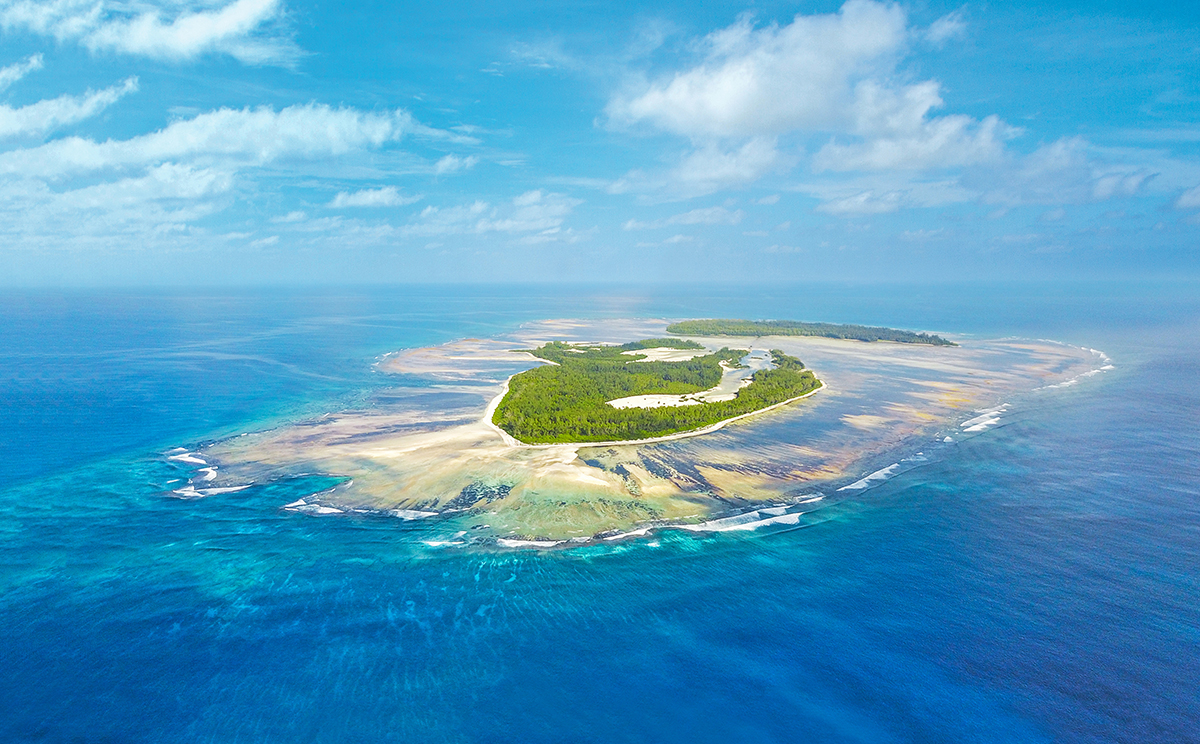 Remote exotic island