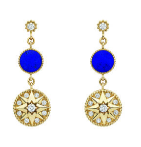 blue gold earrings