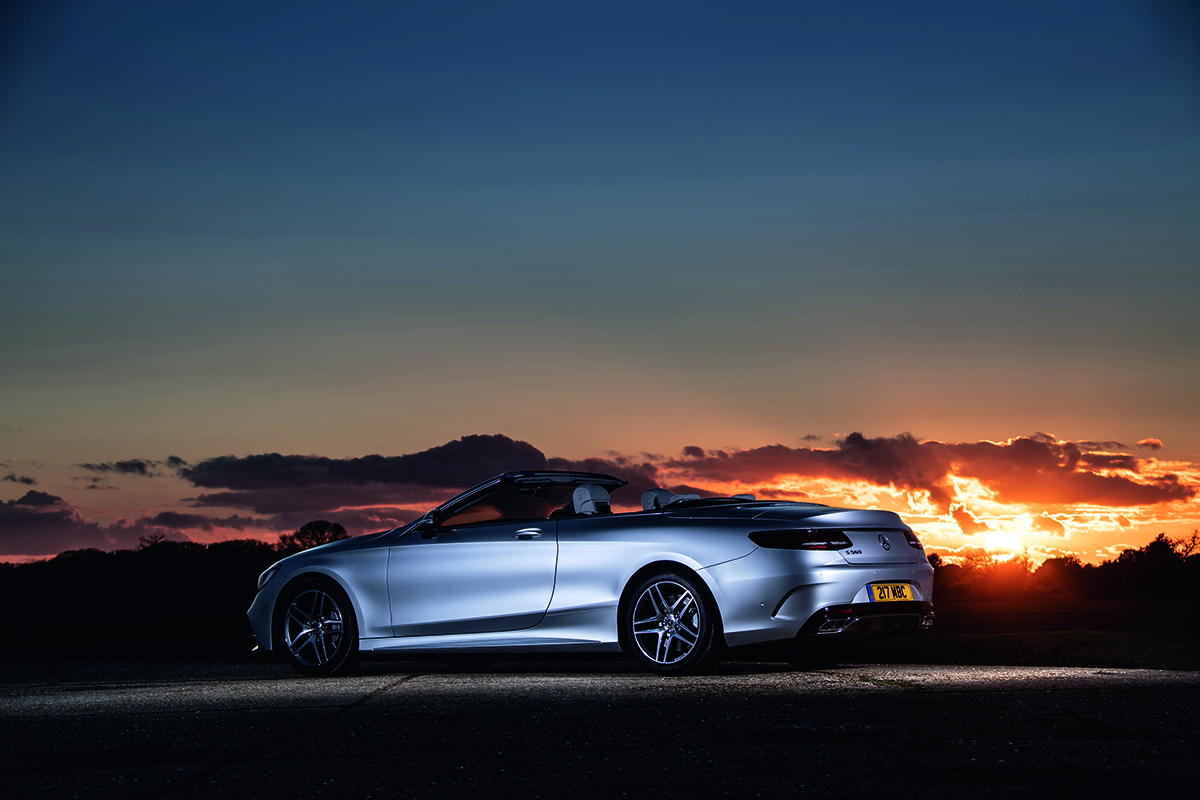 convertible silver car