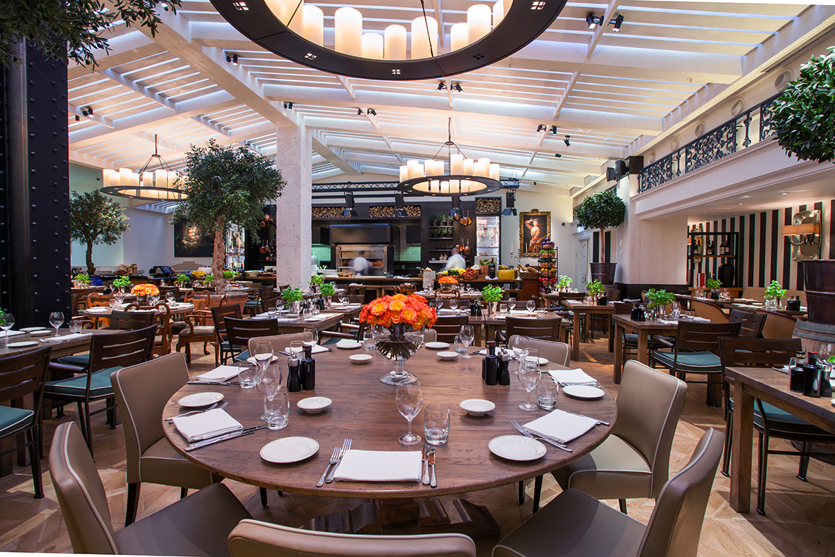 luxurious restaurant interiors