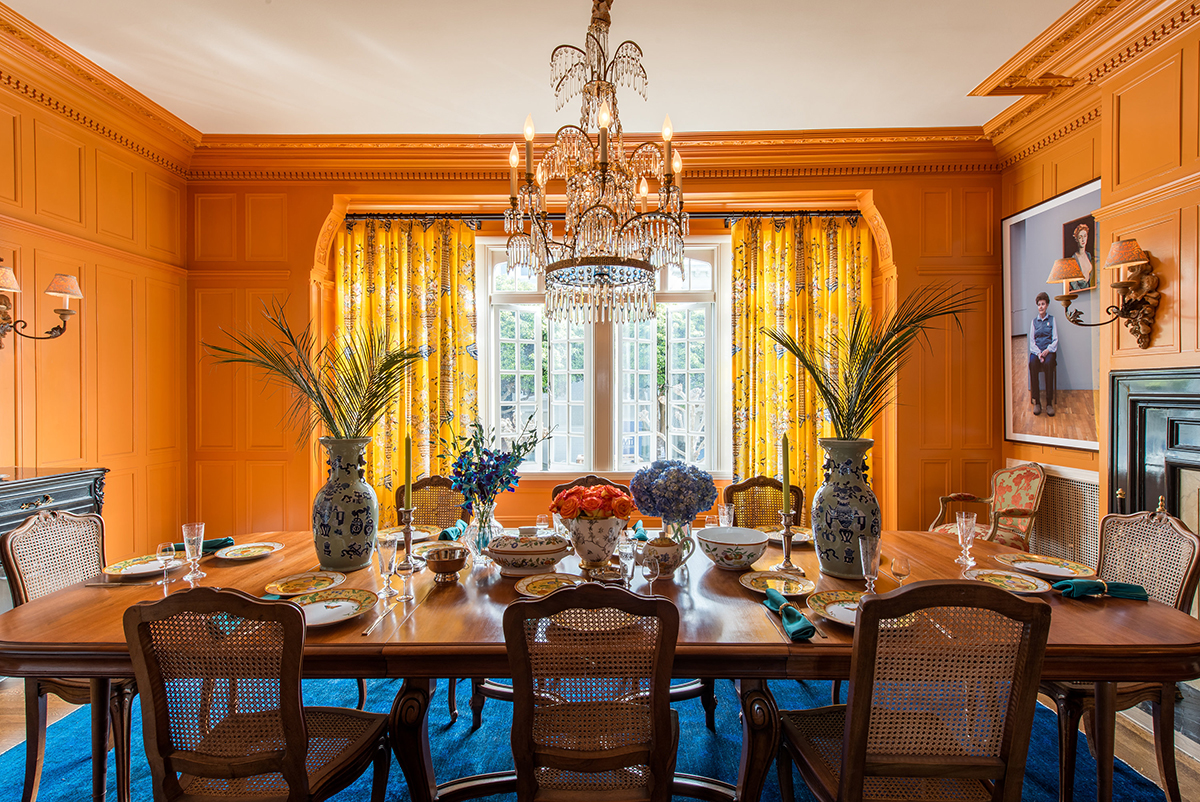 colourful dining room interior