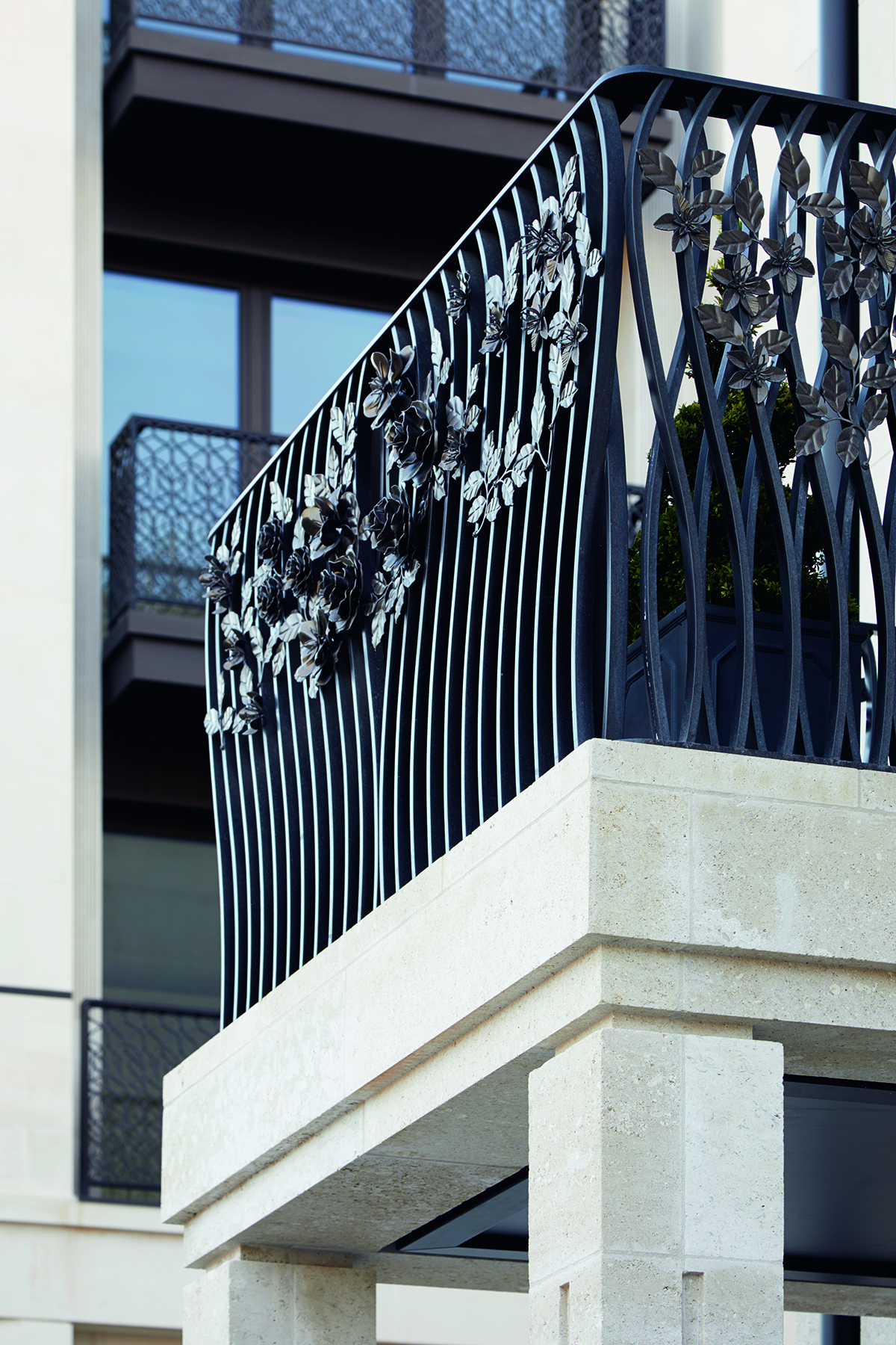 metal railings with flowers