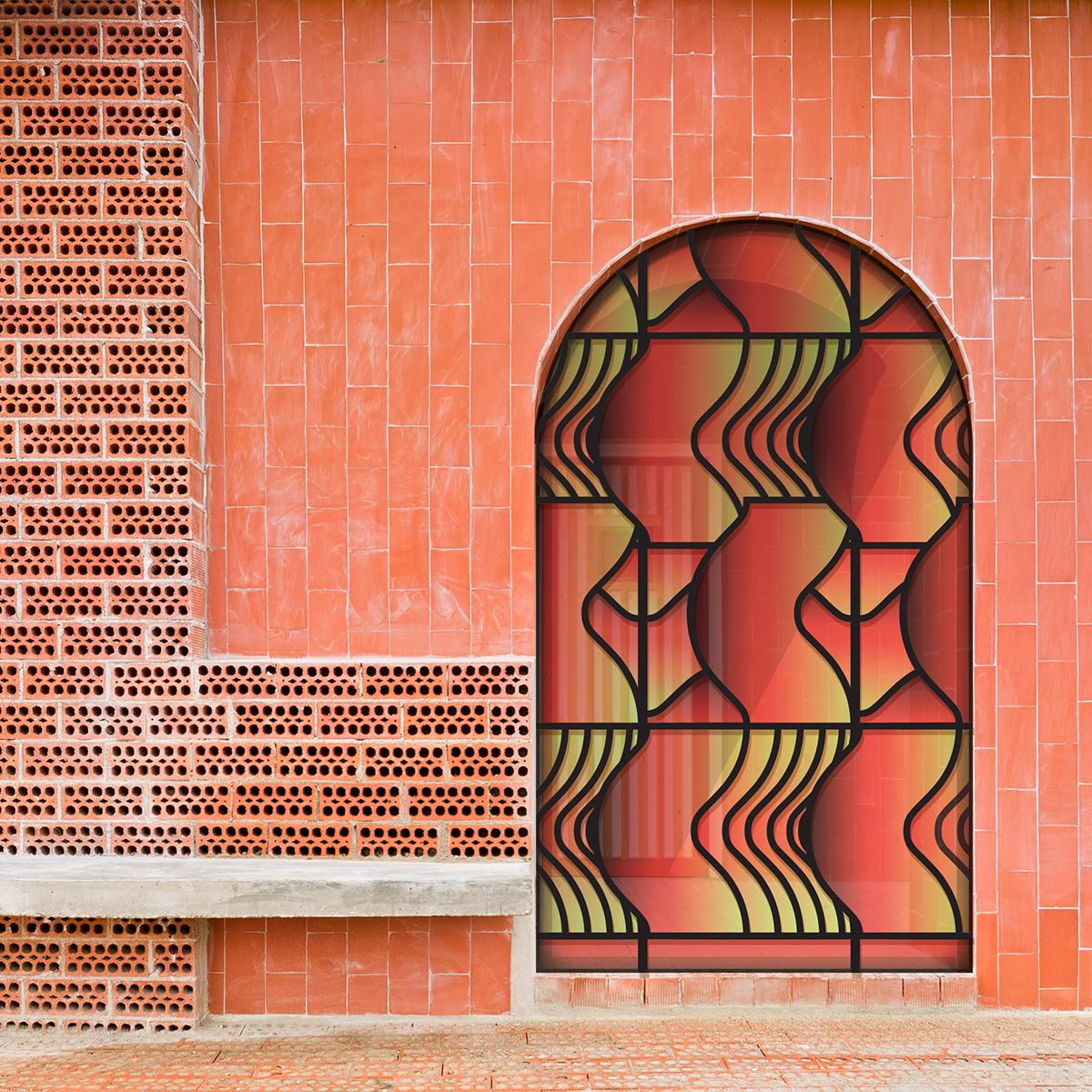abstract art doorway