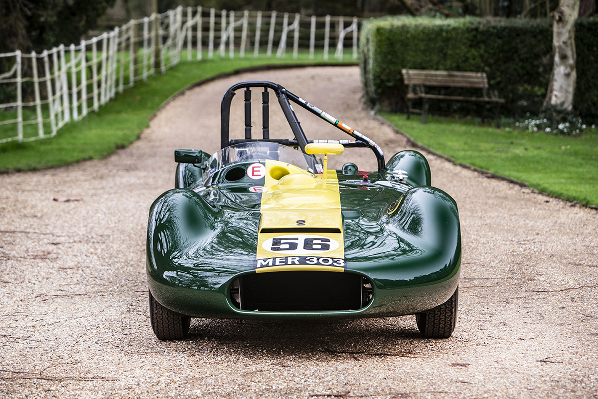 vintage green sports car