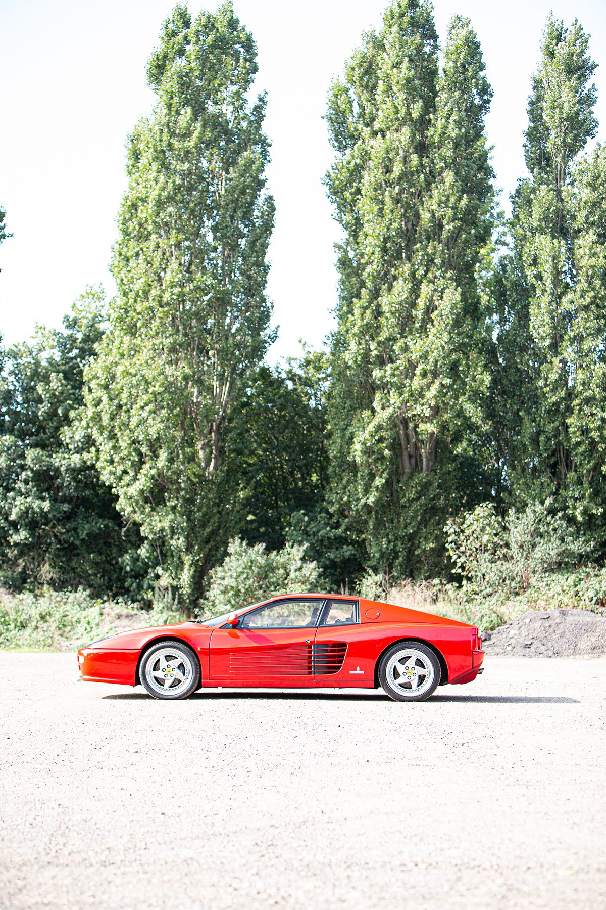 Vintage red sports car