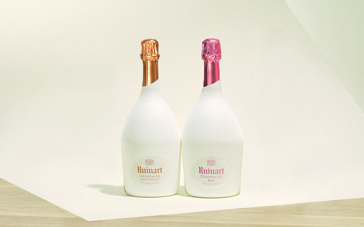 two champagne bottles