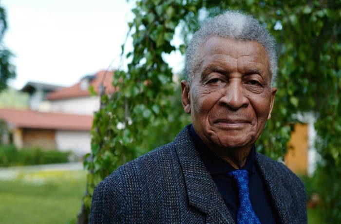 man outside in shirt and tie