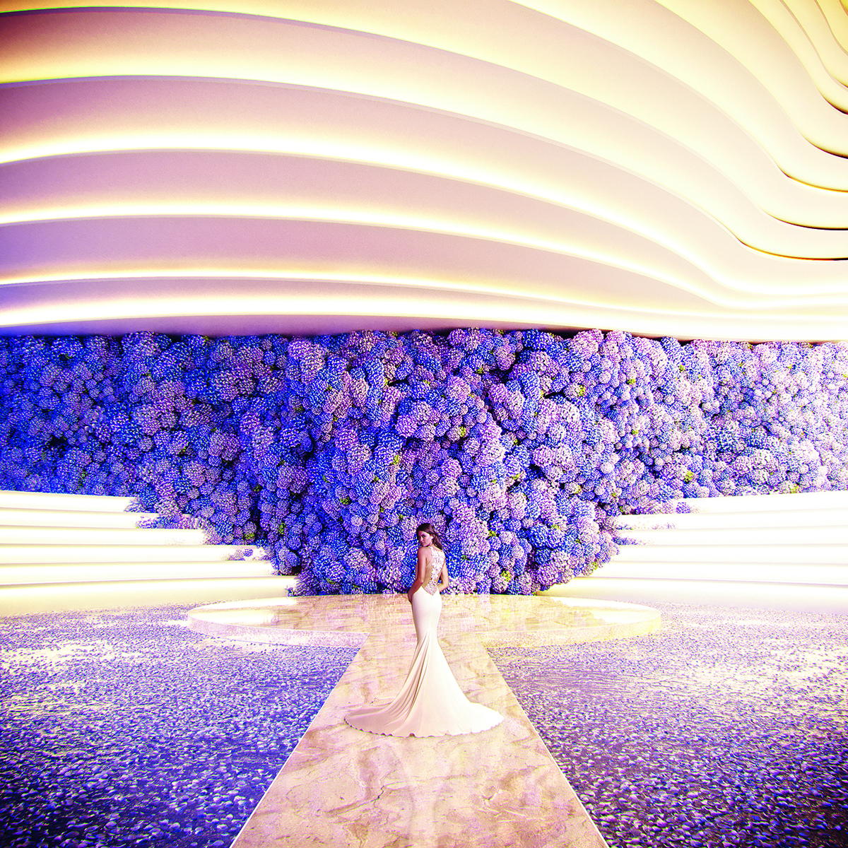 floral wedding display