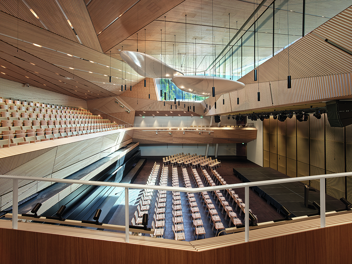 interiors of a concert hall