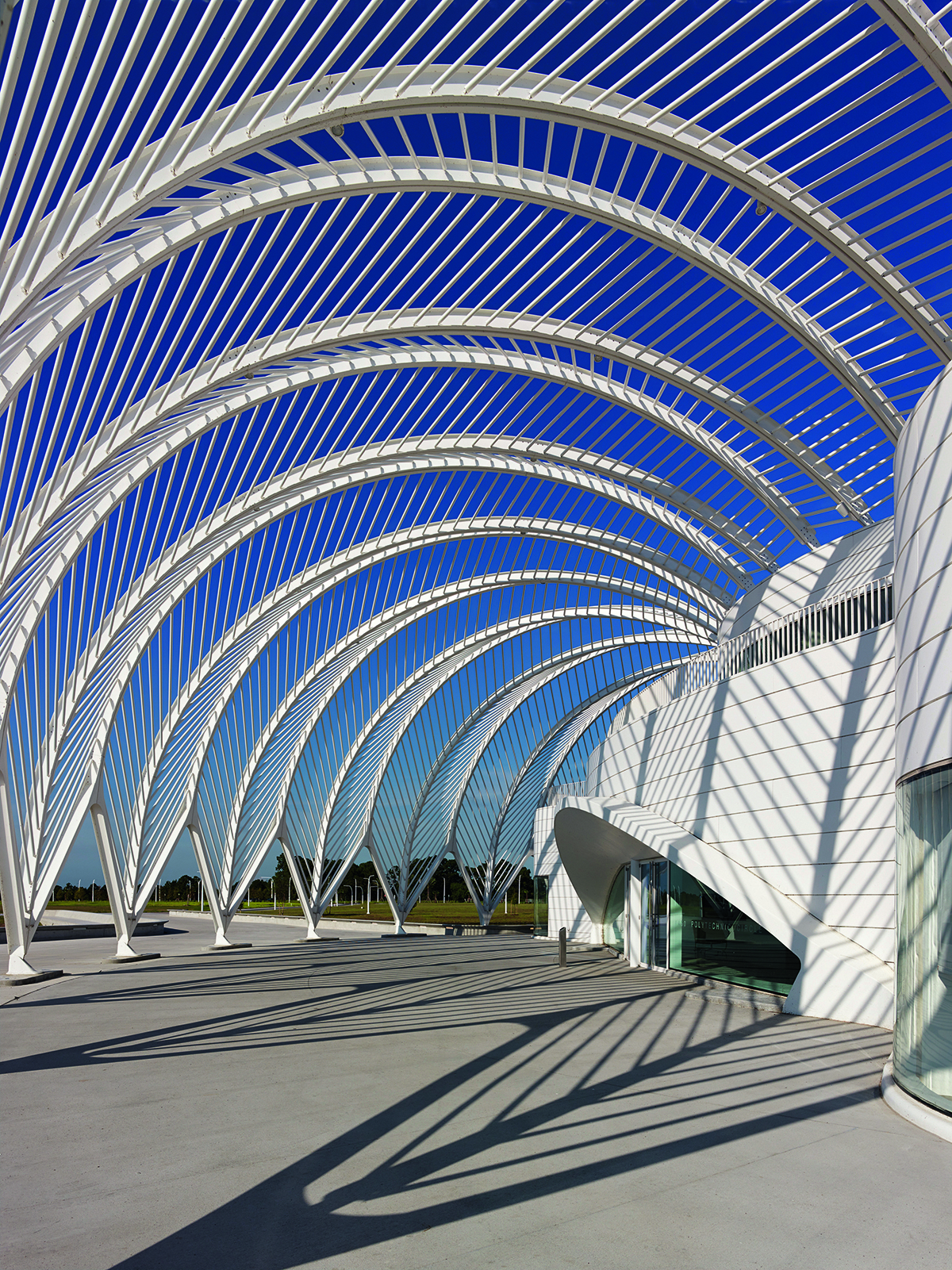 steel building entranceway