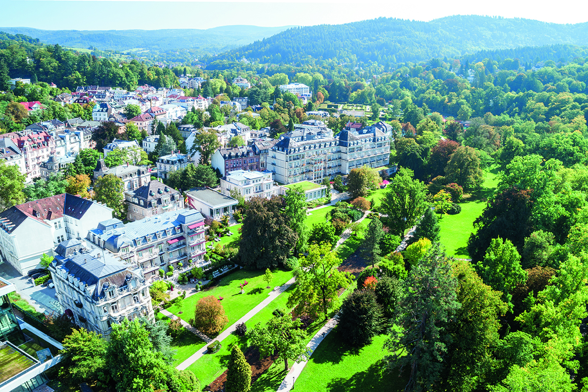 luxury hotel in a park