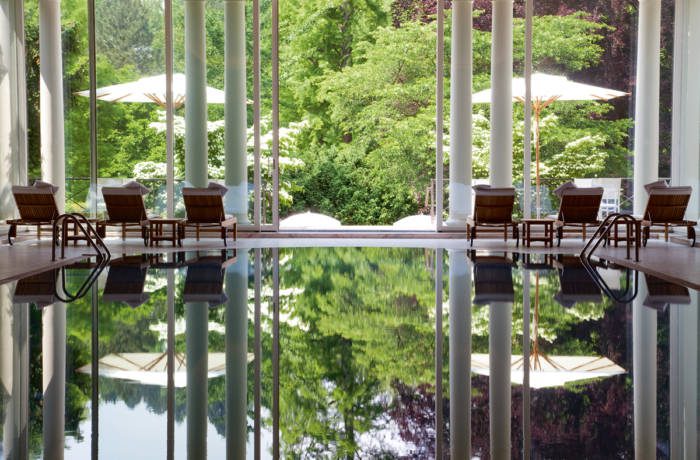 spa swimming pool overlooking forests