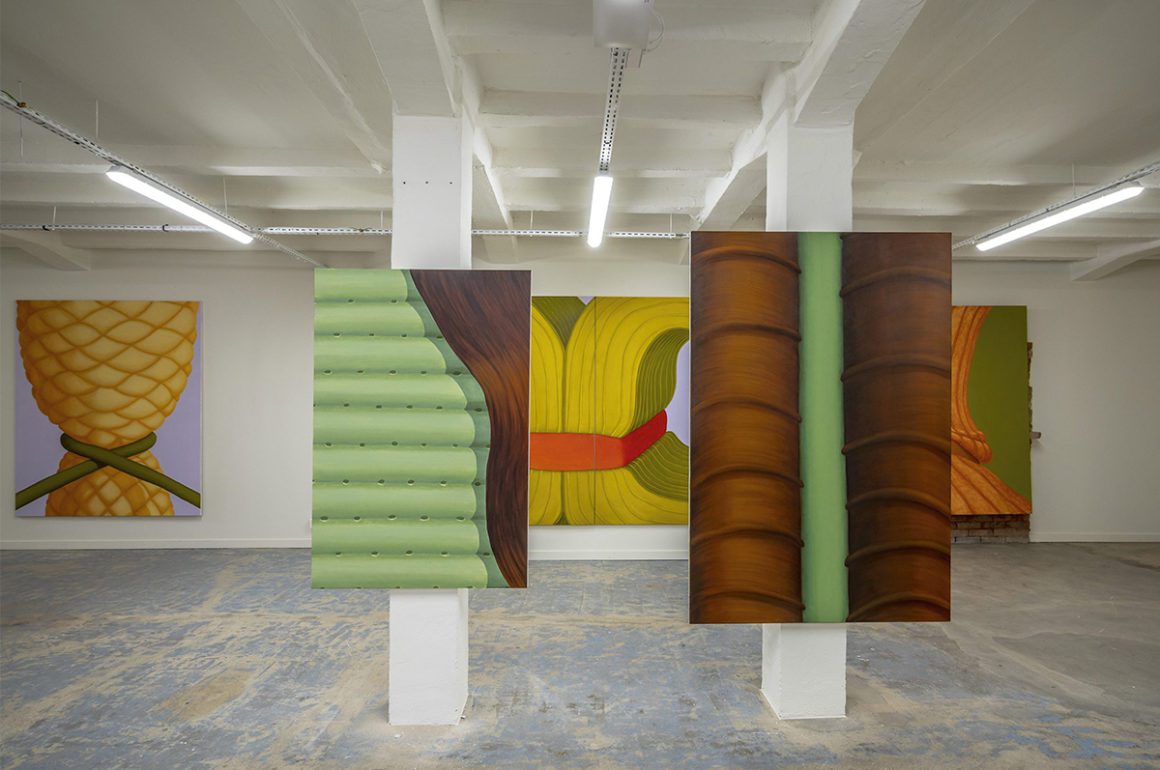 installation of paintings