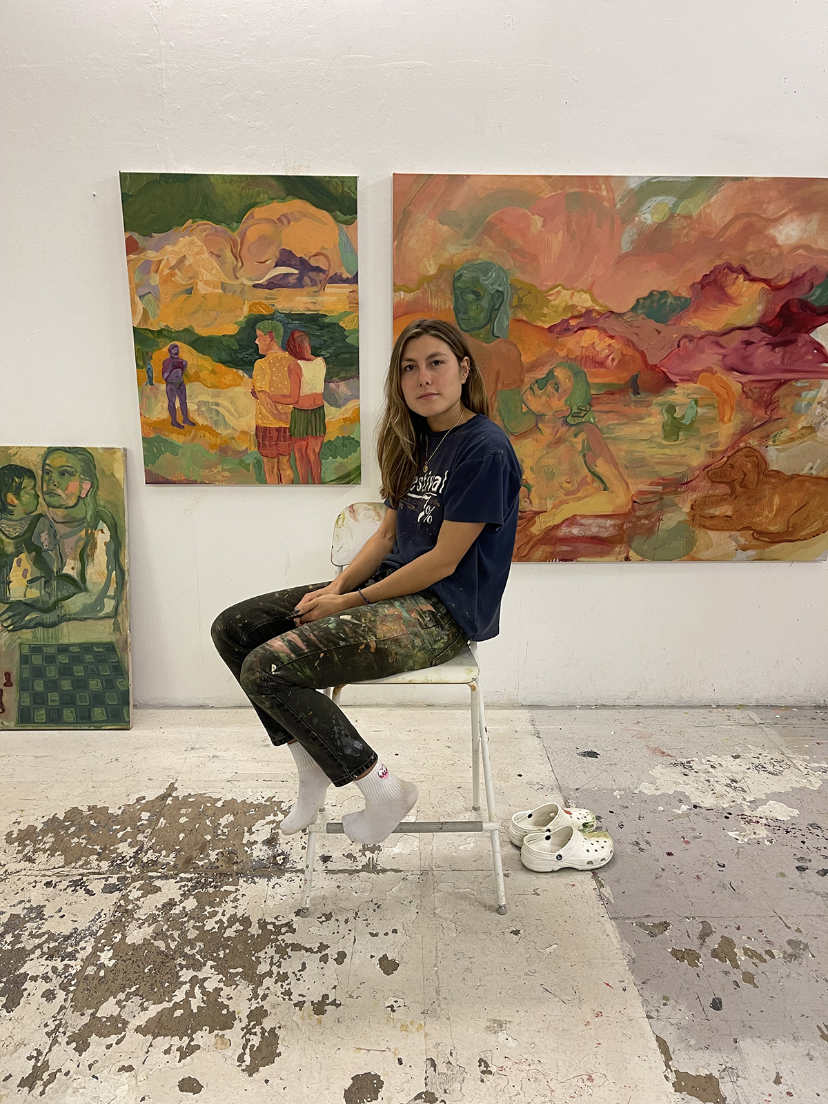 artist in her studio