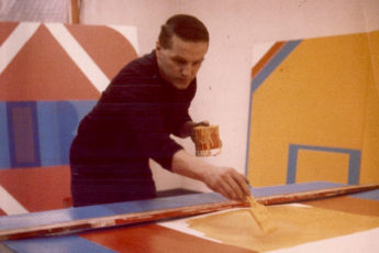painter in the studio