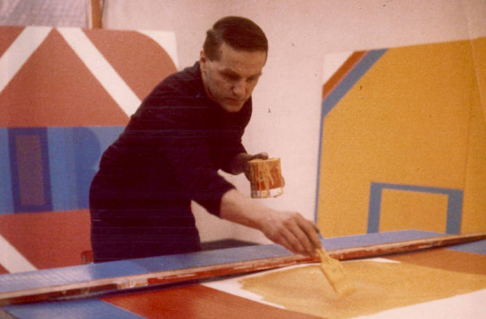 painter in the studio