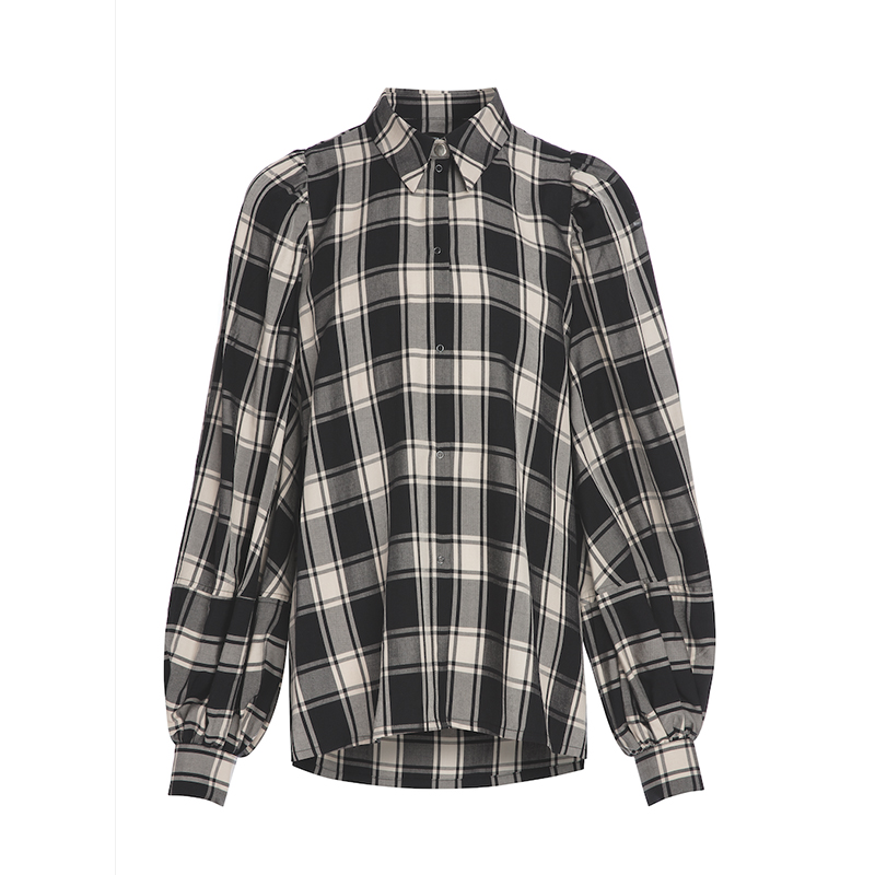 black and white tartan shirt