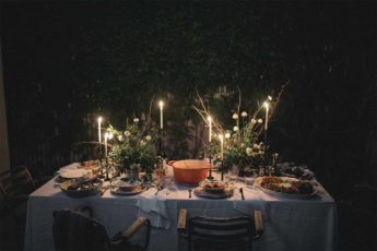festive table arrangement