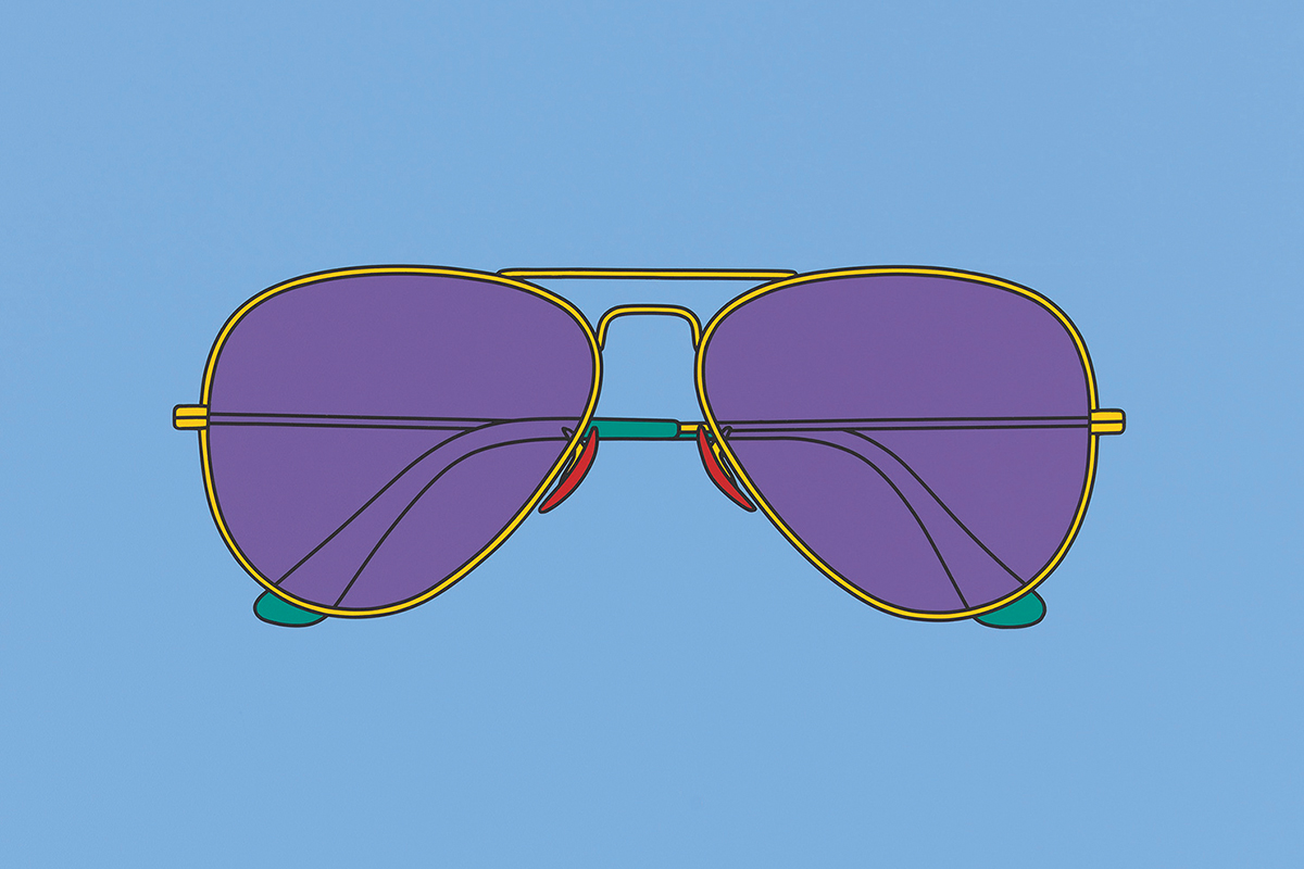 graphic painting of glasses