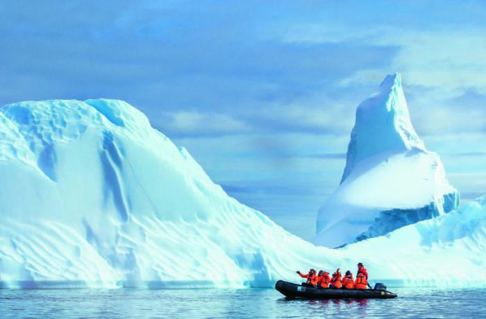 boat in antarctica