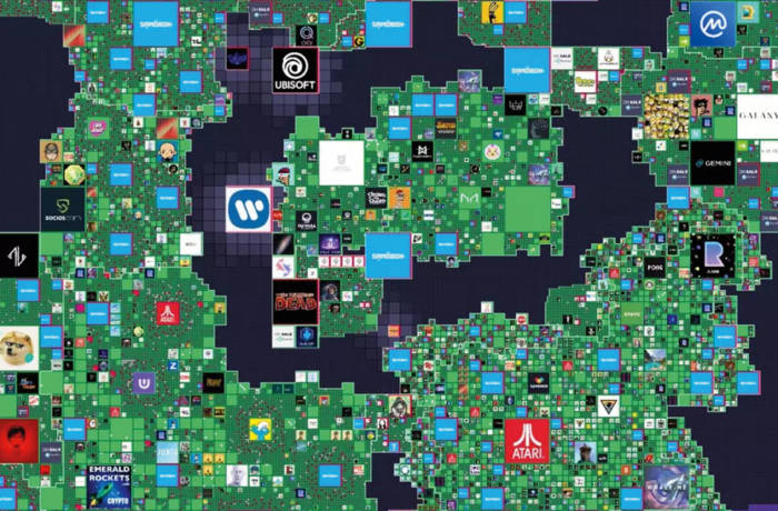 green pixels and logos