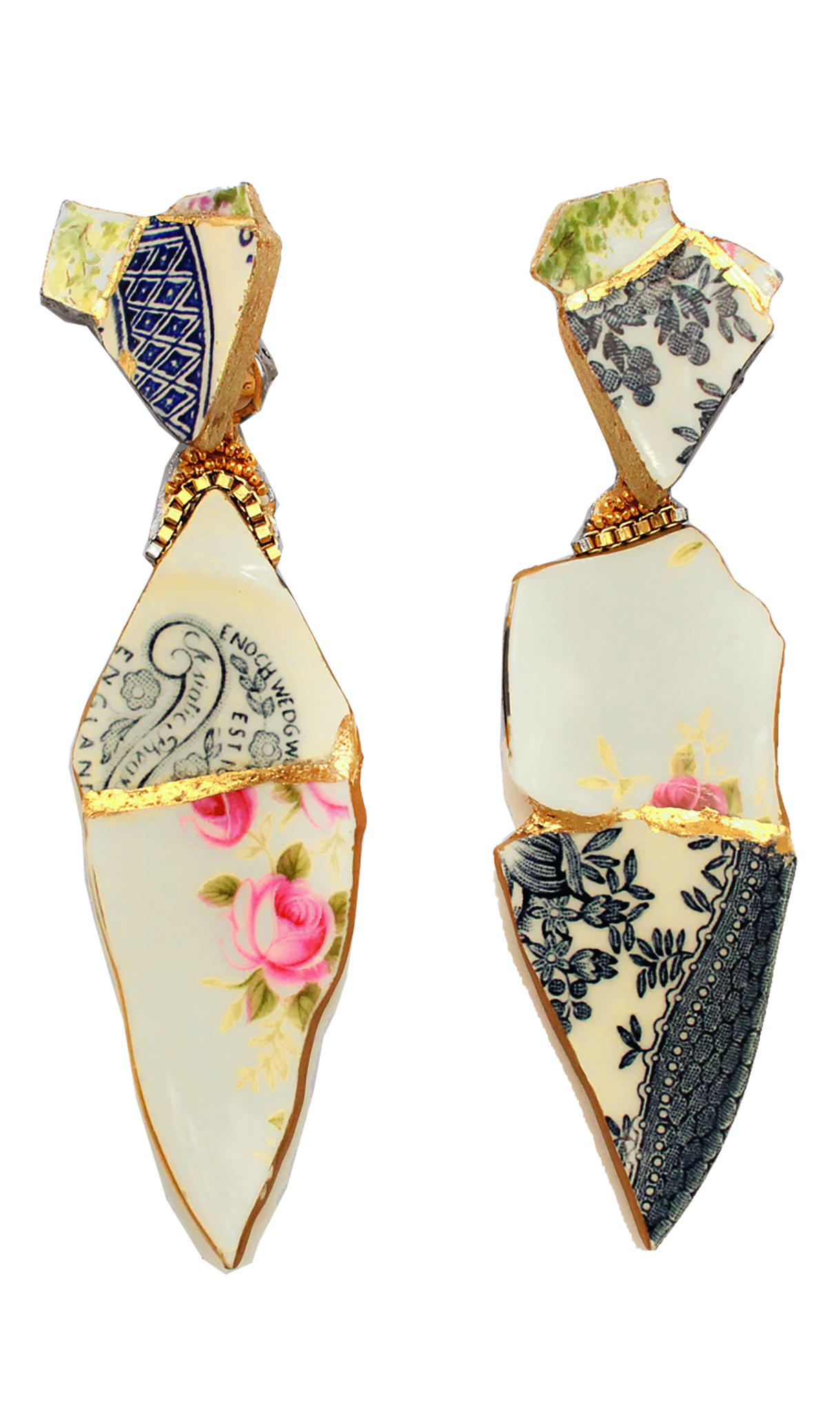 printed scarf earrings