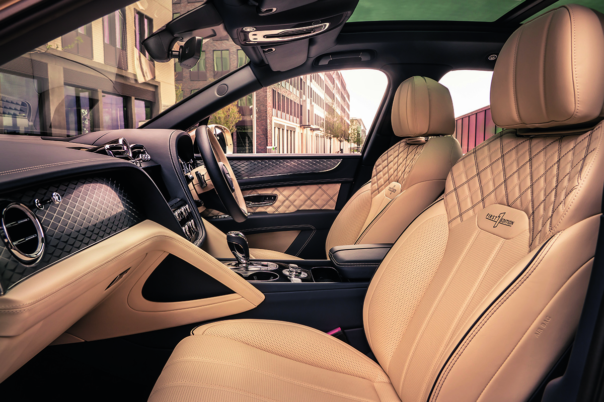 Bentley beige car interior