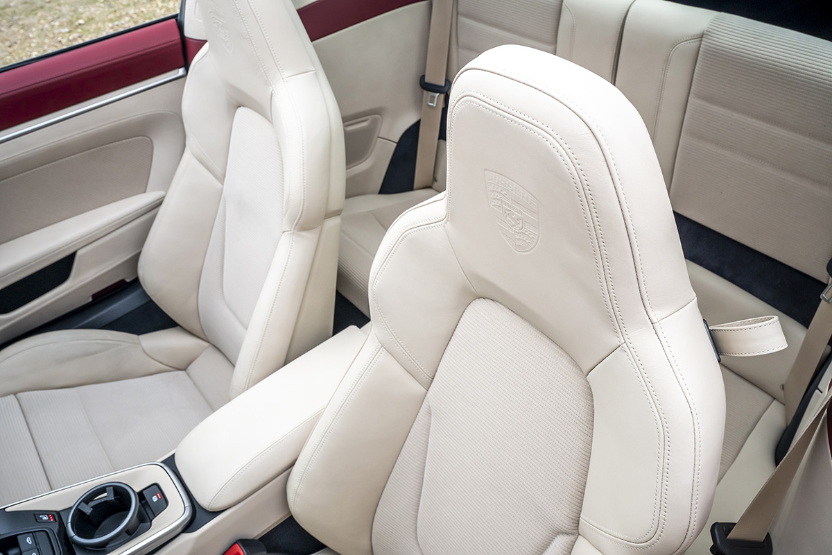 white leather car seats