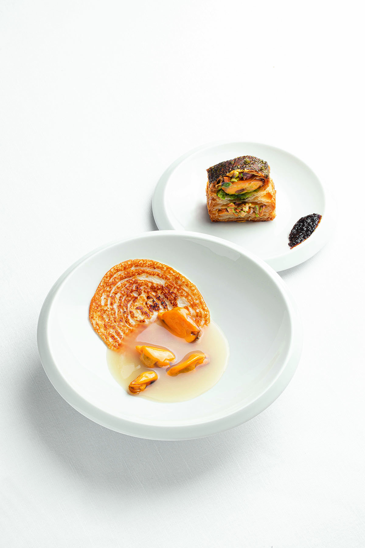 pastry style dishes on separate plates