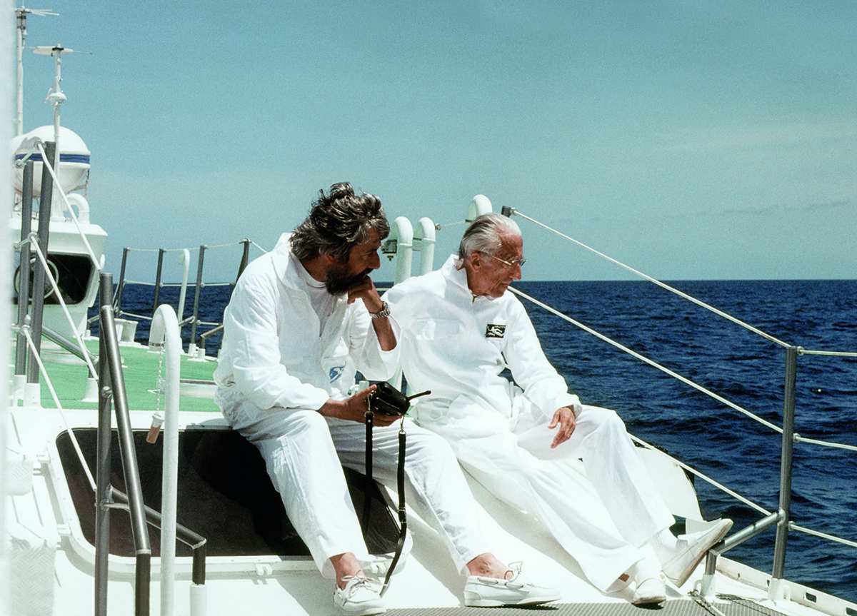 two men on boat