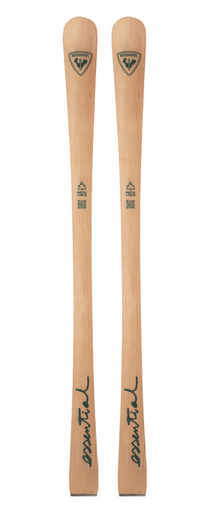 wooden skis